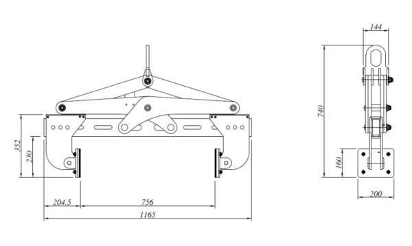 Horizontal Stone Lifting Clamp AHLC-730 - Image 7